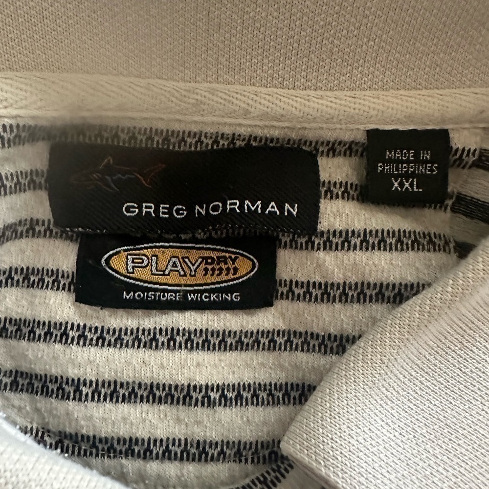 Men’s used Greg Norman Chaparral Pines size XXL 2XL polo shirt striped - Picture 3 of 4